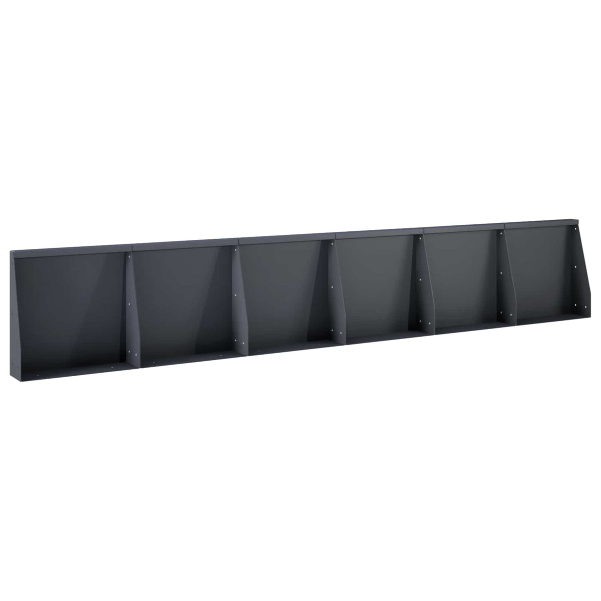 Stödvägg 6 st 40 x 12 x 30 cm Stål Antracit