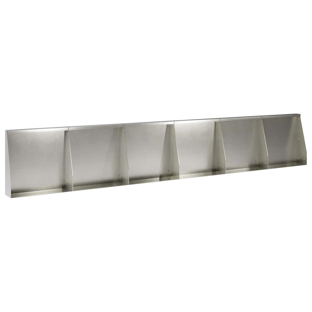 Stödvägg 6 st 40 x 12 x 30 cm Rostfritt stål Silver