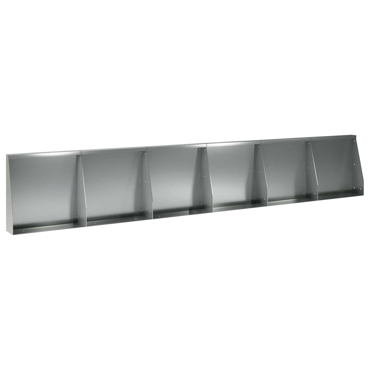 Stödvägg 6 st 40 x 12 x 30 cm Galvaniserat stål Silver