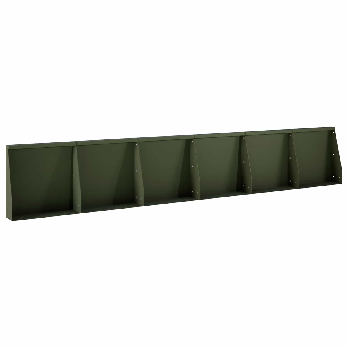 Stödvägg 6 st 40 x 12 x 50 cm Stål Olivgrön