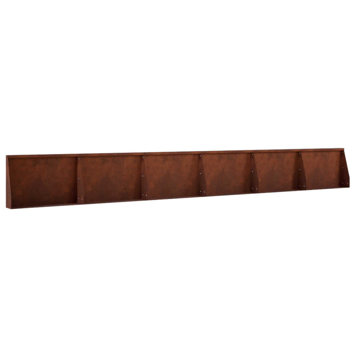 Stödvägg 6 st 60 x 12 x 30 cm Väderbeständig stål Rostig