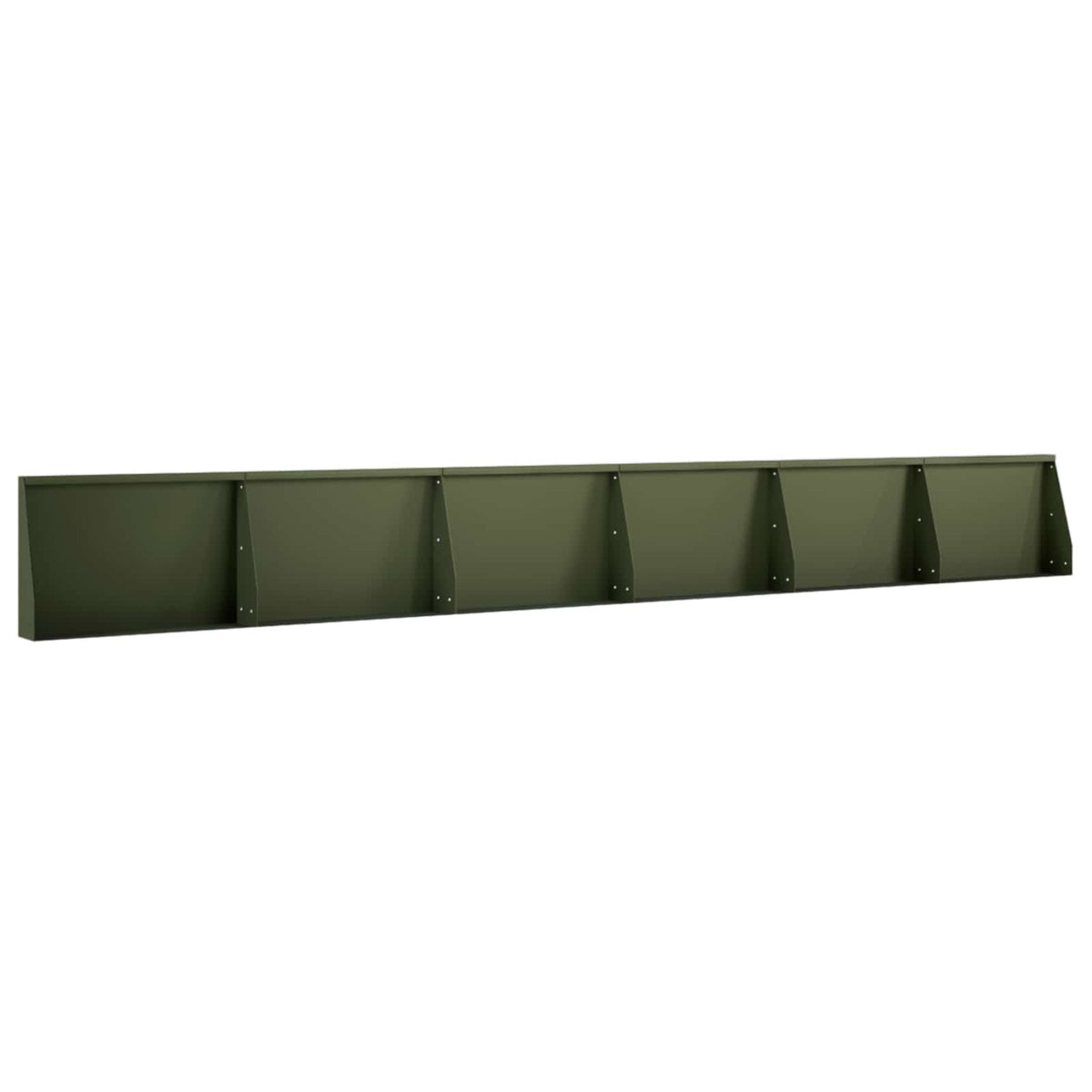 Stödvägg 6 st 60 x 12 x 40 cm Stål Olivgrön