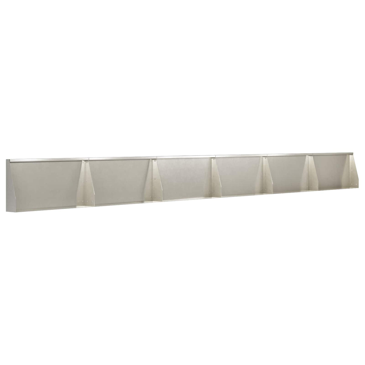 Stödvägg 6 st 80 x 12 x 40 cm Rostfritt stål Silver