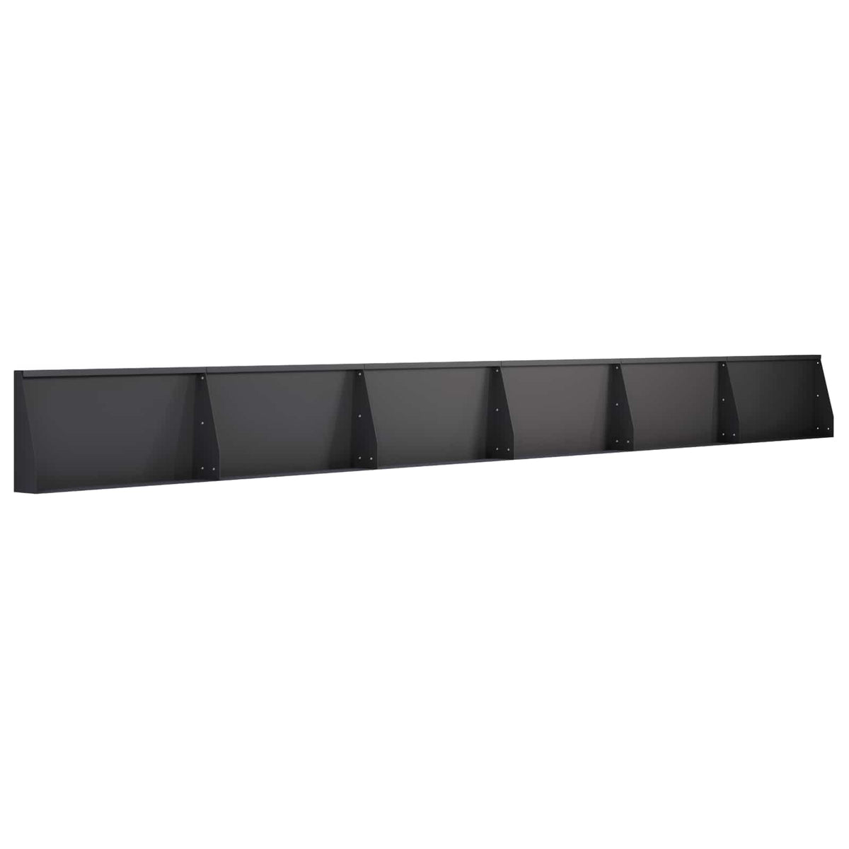 Stödvägg 6 st 80 x 12 x 50 cm Stål Svart