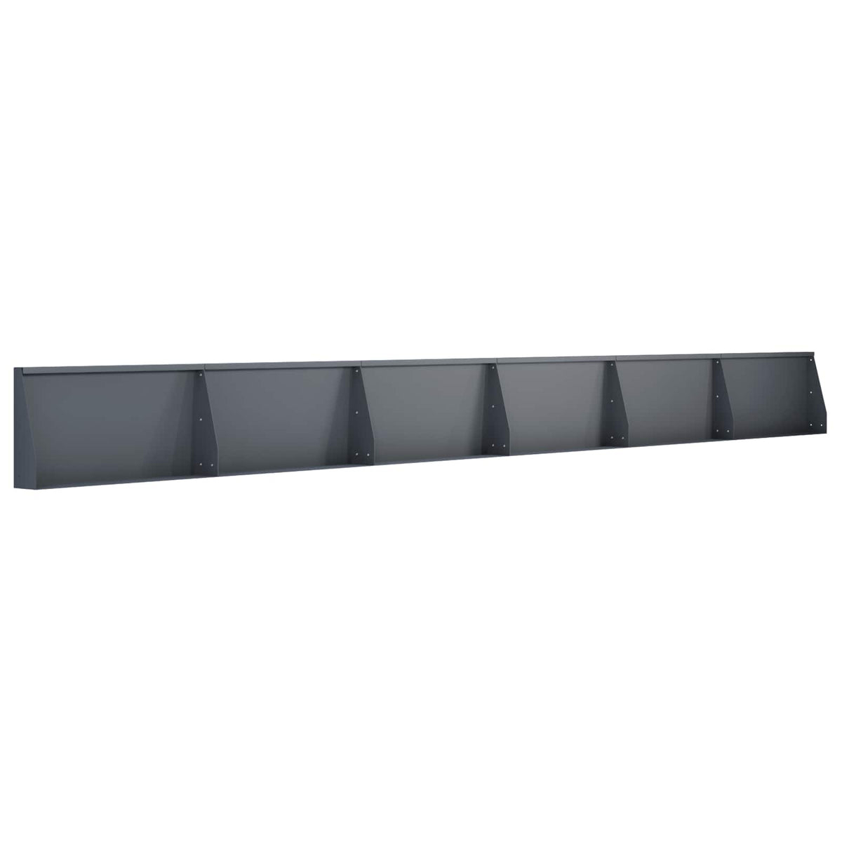 Stödvägg 6 st 80 x 12 x 50 cm Stål Antracit