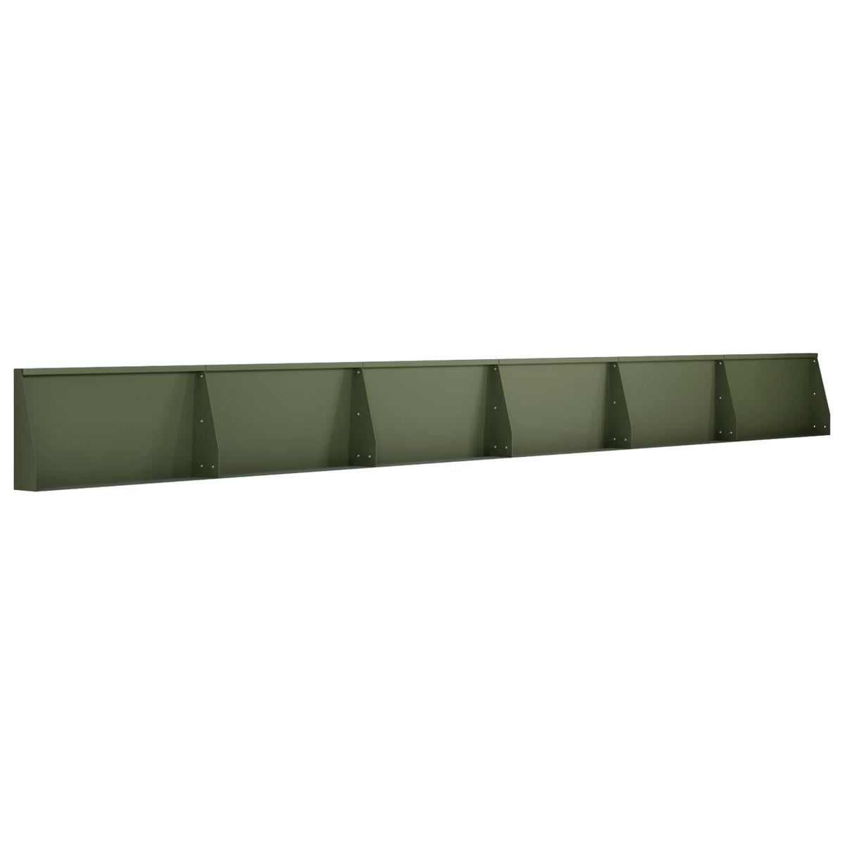 Stödvägg 6 st 80 x 12 x 50 cm Stål Olivgrön