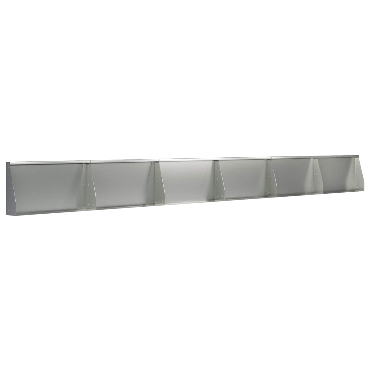 Stödvägg 6 st 80 x 12 x 50 cm Galvaniserat stål Silver