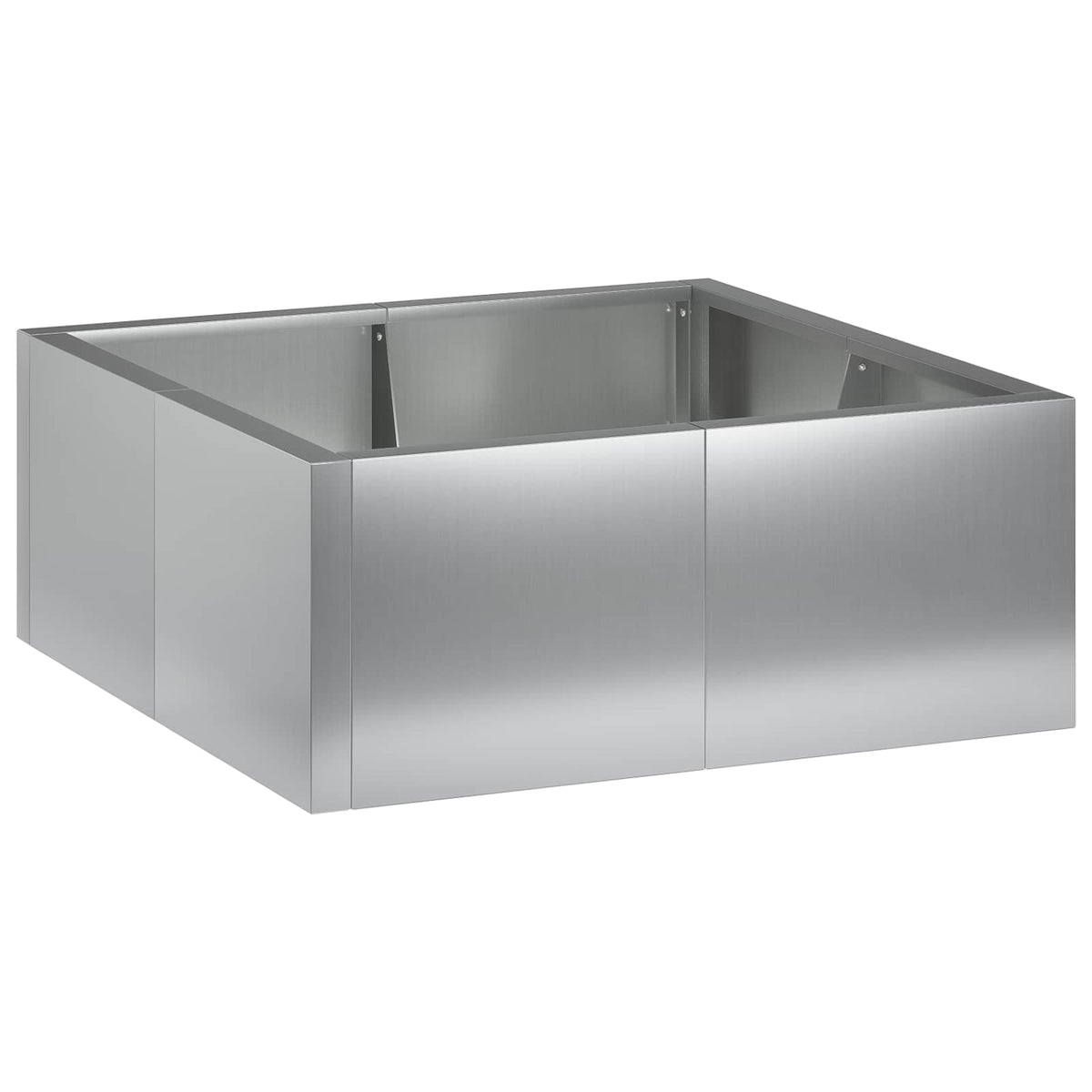 Stödvägg 4 st 100 x 100 x 50 cm Galvaniserat stål Silver