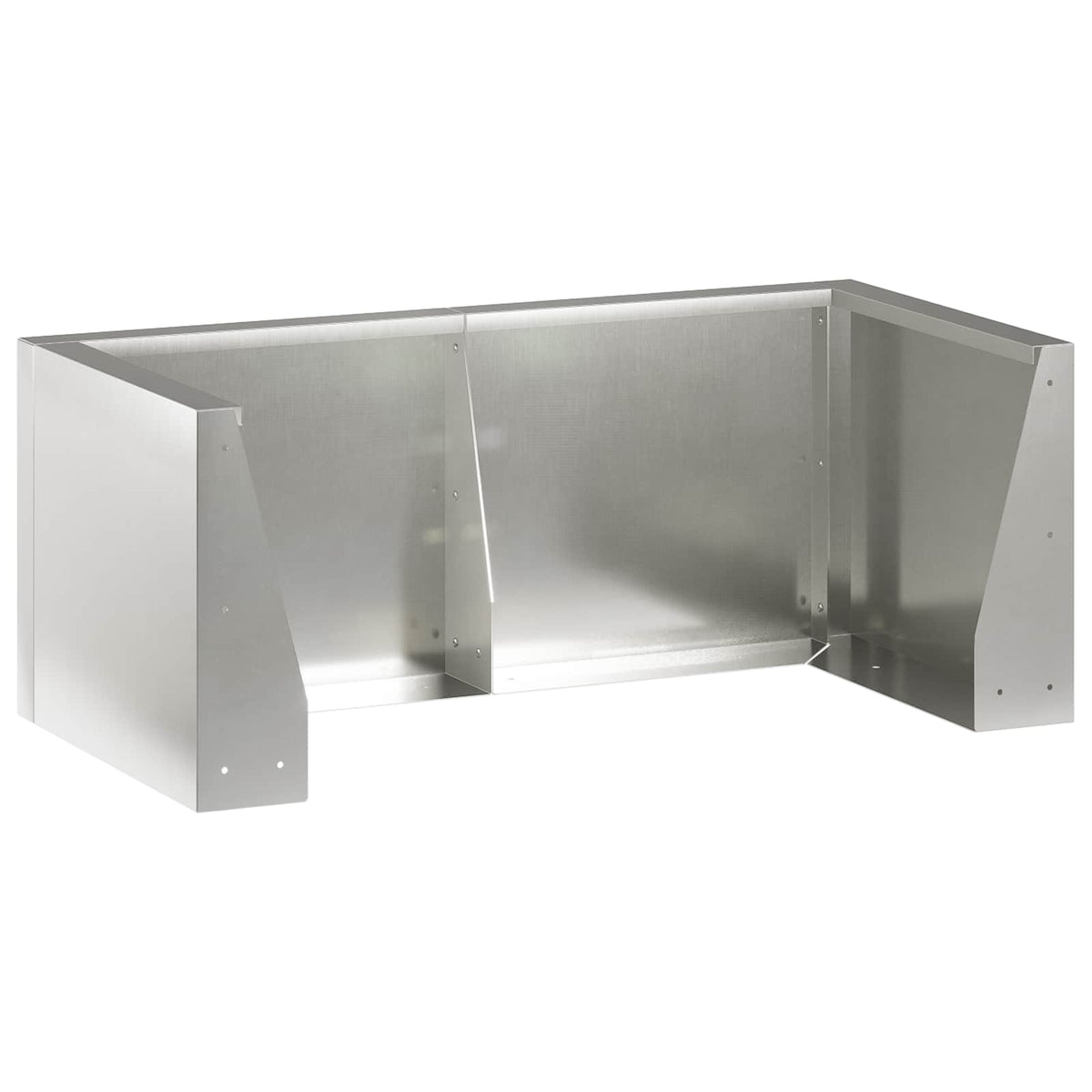 Stödvägg 6 st 200 x 100 x 40 cm Rostfritt stål Silver