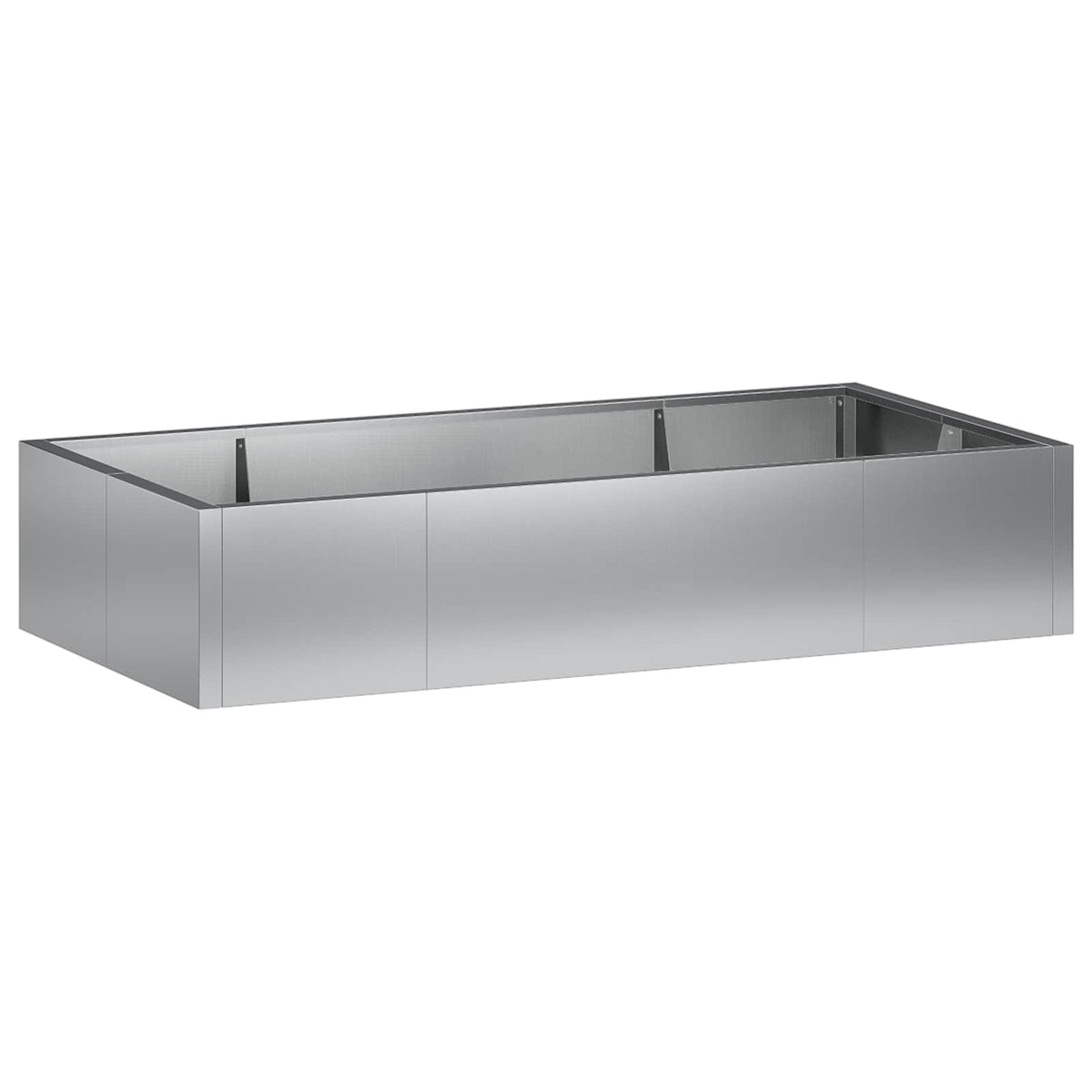 Stödvägg 6 st 200 x 100 x 50 cm Galvaniserat stål Silver