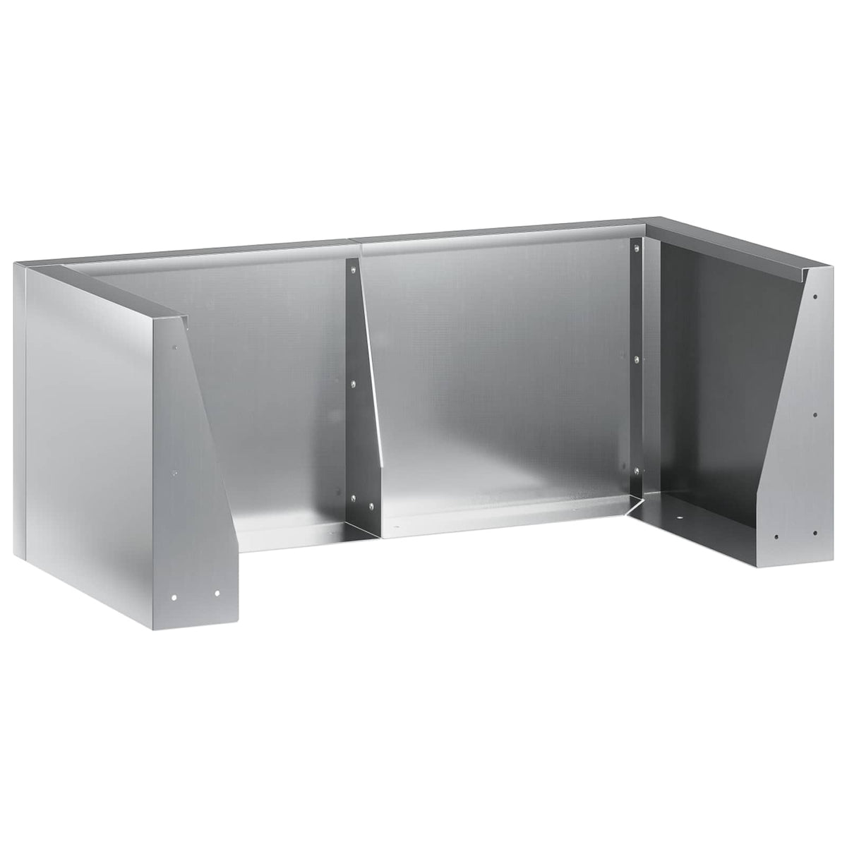 Stödvägg 6 st 200 x 100 x 50 cm Galvaniserat stål Silver