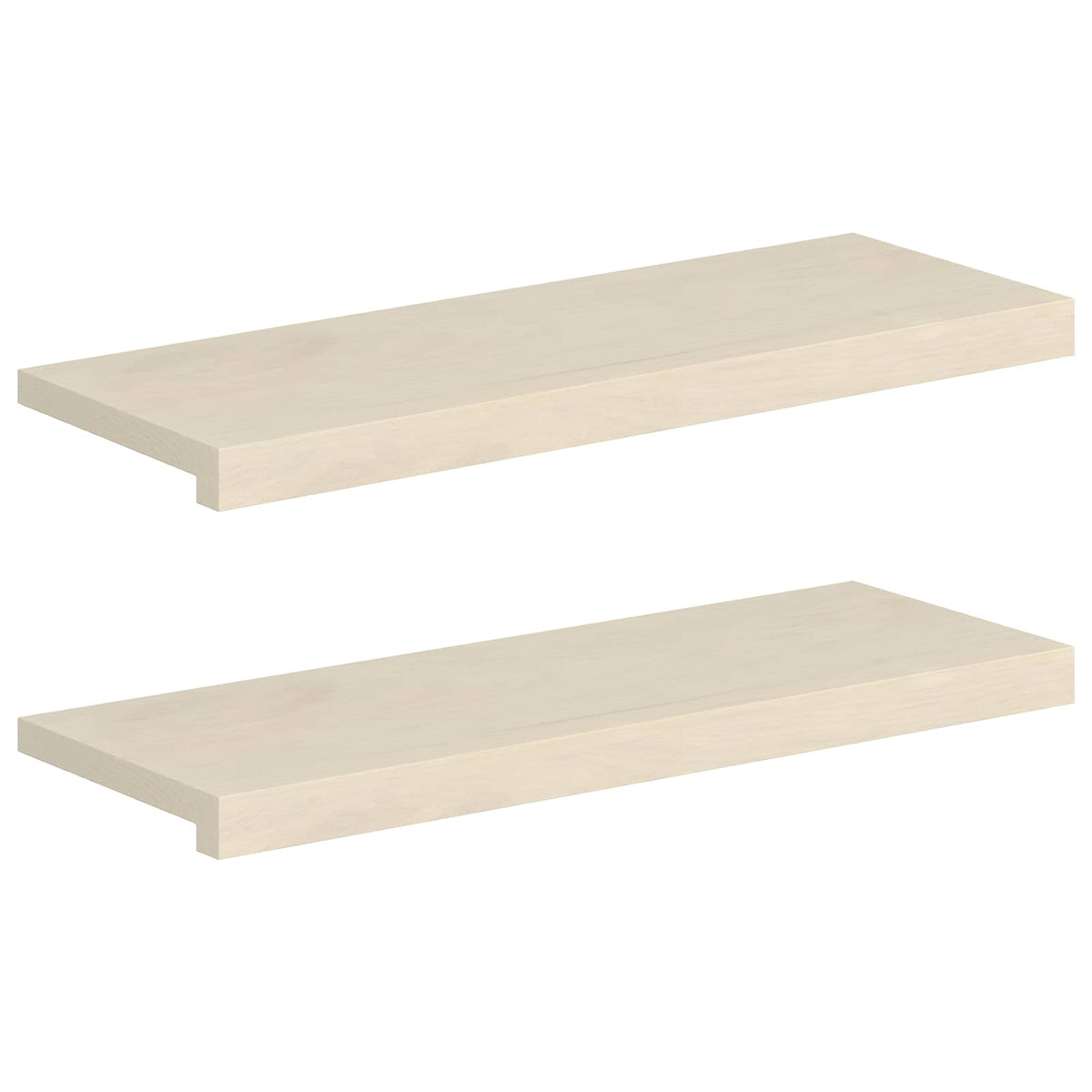 Trappsteg 2 st 70 x 30 x 2 cm Vit Massivt Ekträ