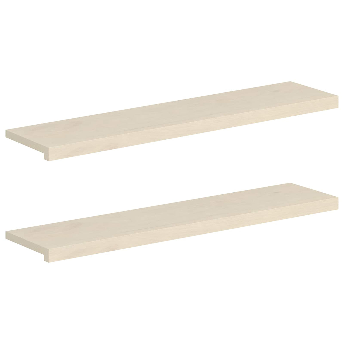 Trappsteg 2 st 120 x 30 x 2 cm Vit Massivt Ekträ