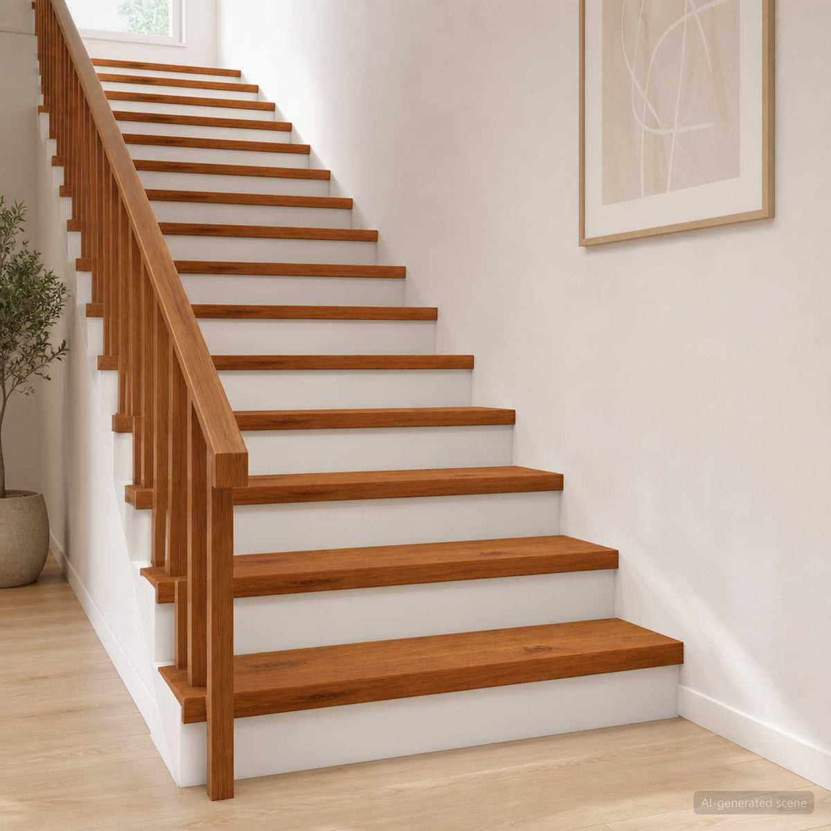 Trappsteg 2 st 90 x 25 x 2 cm Brun Massivt Ekträ