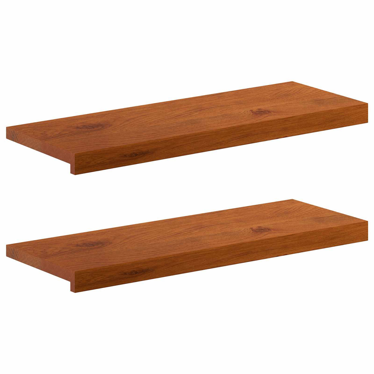 Trappsteg 2 st 80 x 30 x 2 cm Brun Massivt Ekträ