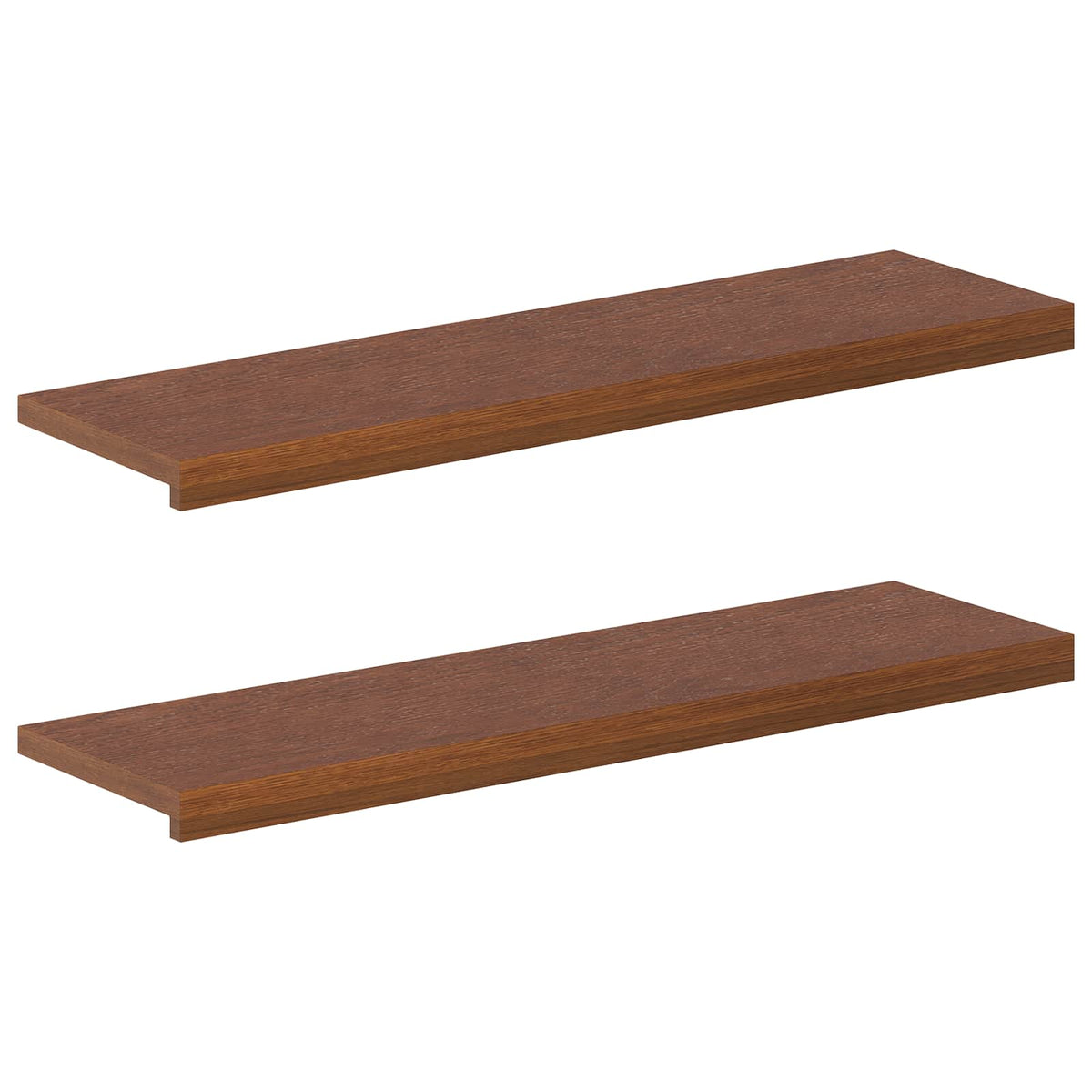 Trappsteg 2 st 90 x 30 x 2 cm Mörkbrun Massivt Ekträ