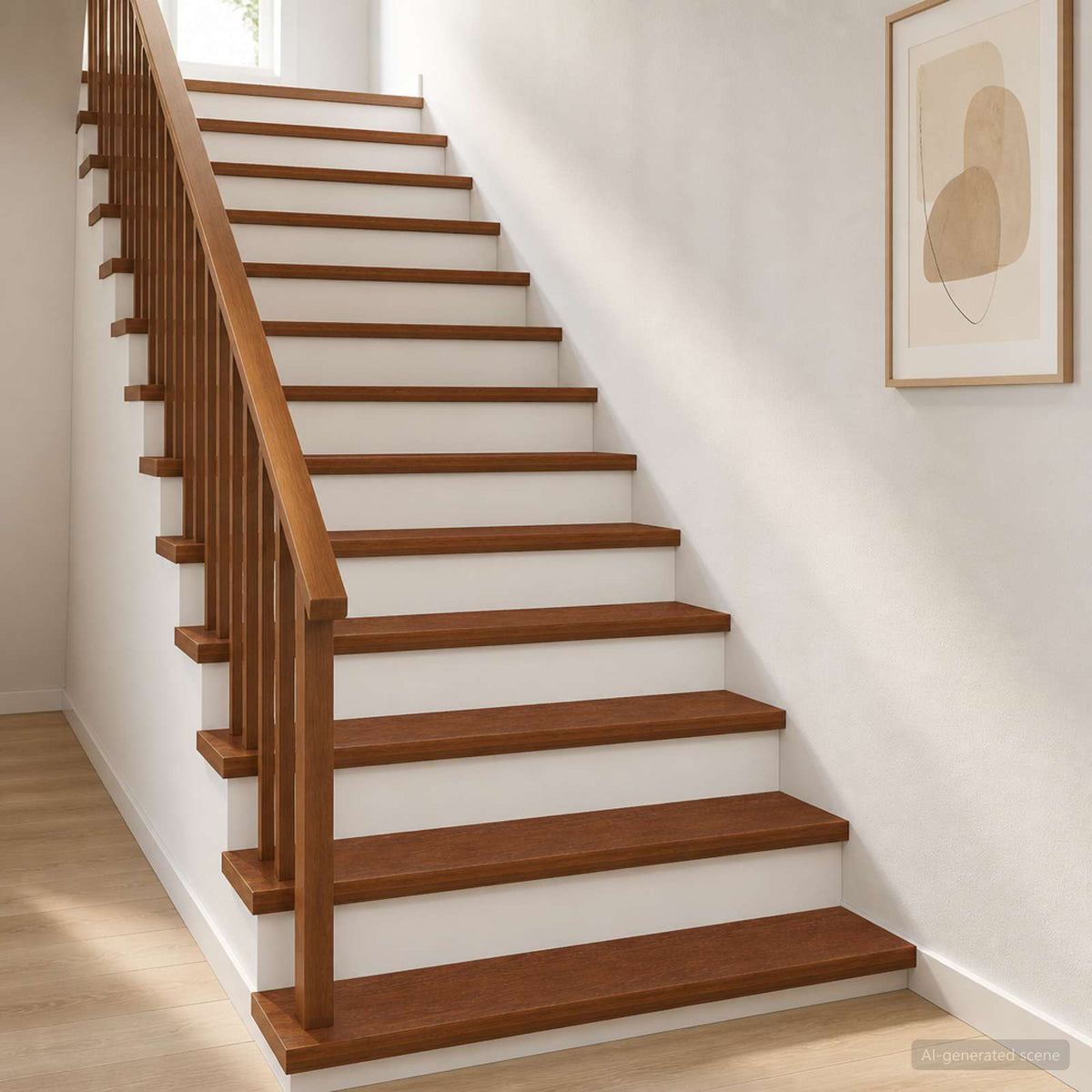 Trappsteg 8 st 110 x 30 x 2 cm Mörkbrun Massivt Ekträ
