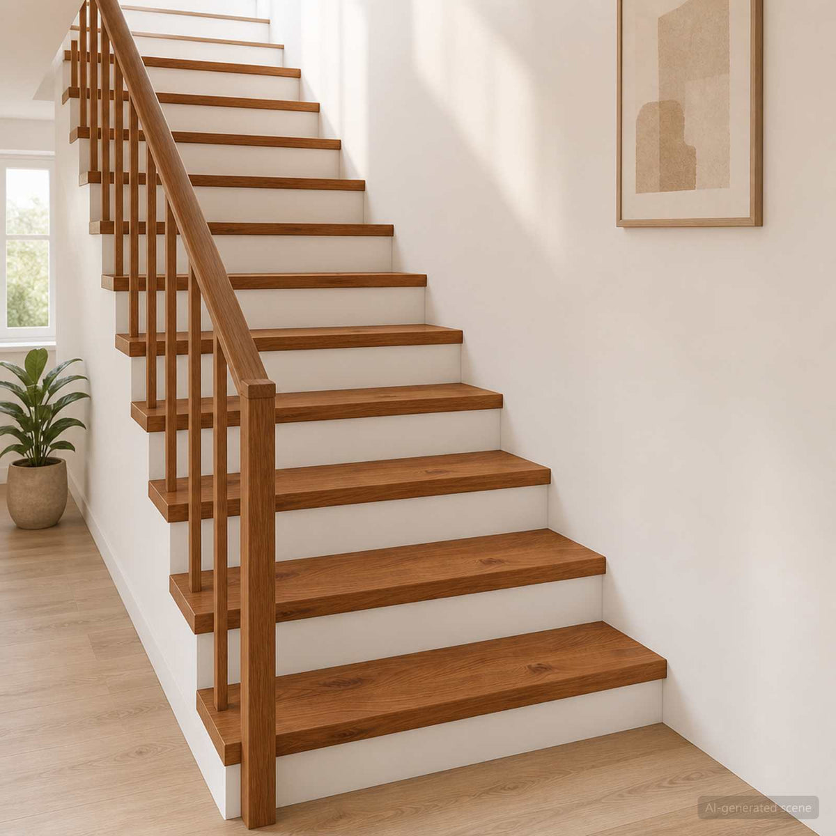 Trappsteg 20 st 80 x 30 x 2 cm Brun Massivt Ekträ