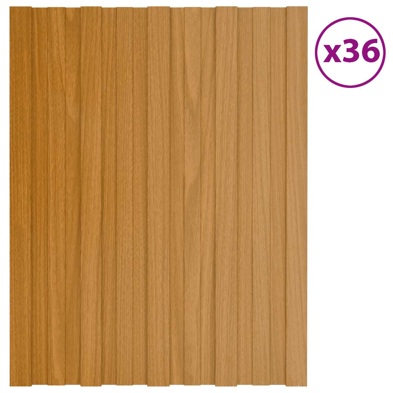 Takpanel 36 st Naturlig 60 x 45 cm Galvaniserat stål