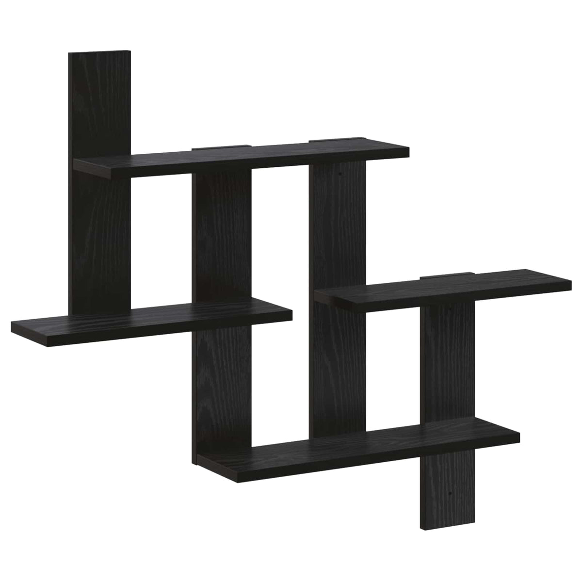 Vägg hylla Svart ek 85 x 13,5 x 73,5 cm Konstruerat trä