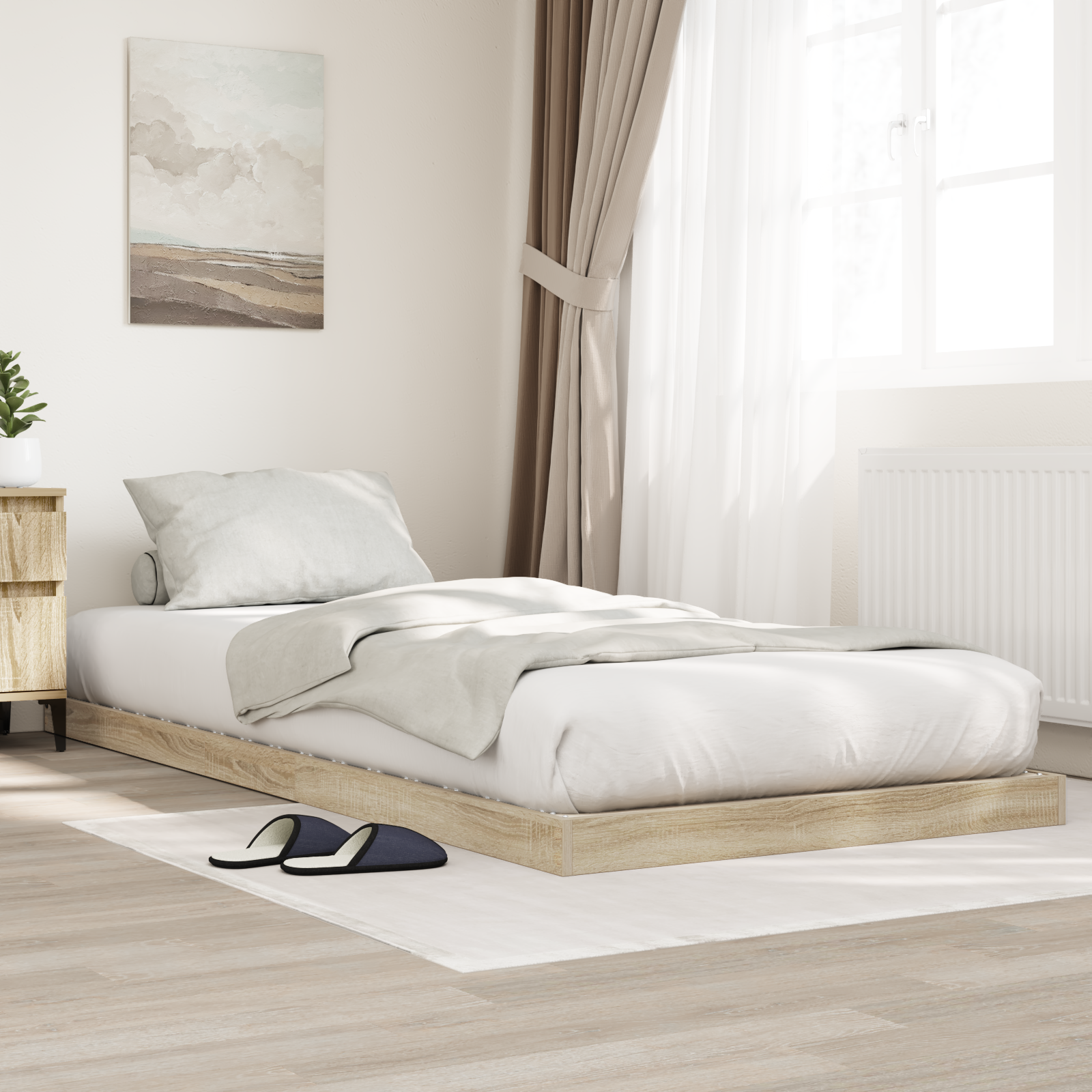Sängram Sonoma 80 x 200 cm Konstruerat trä
