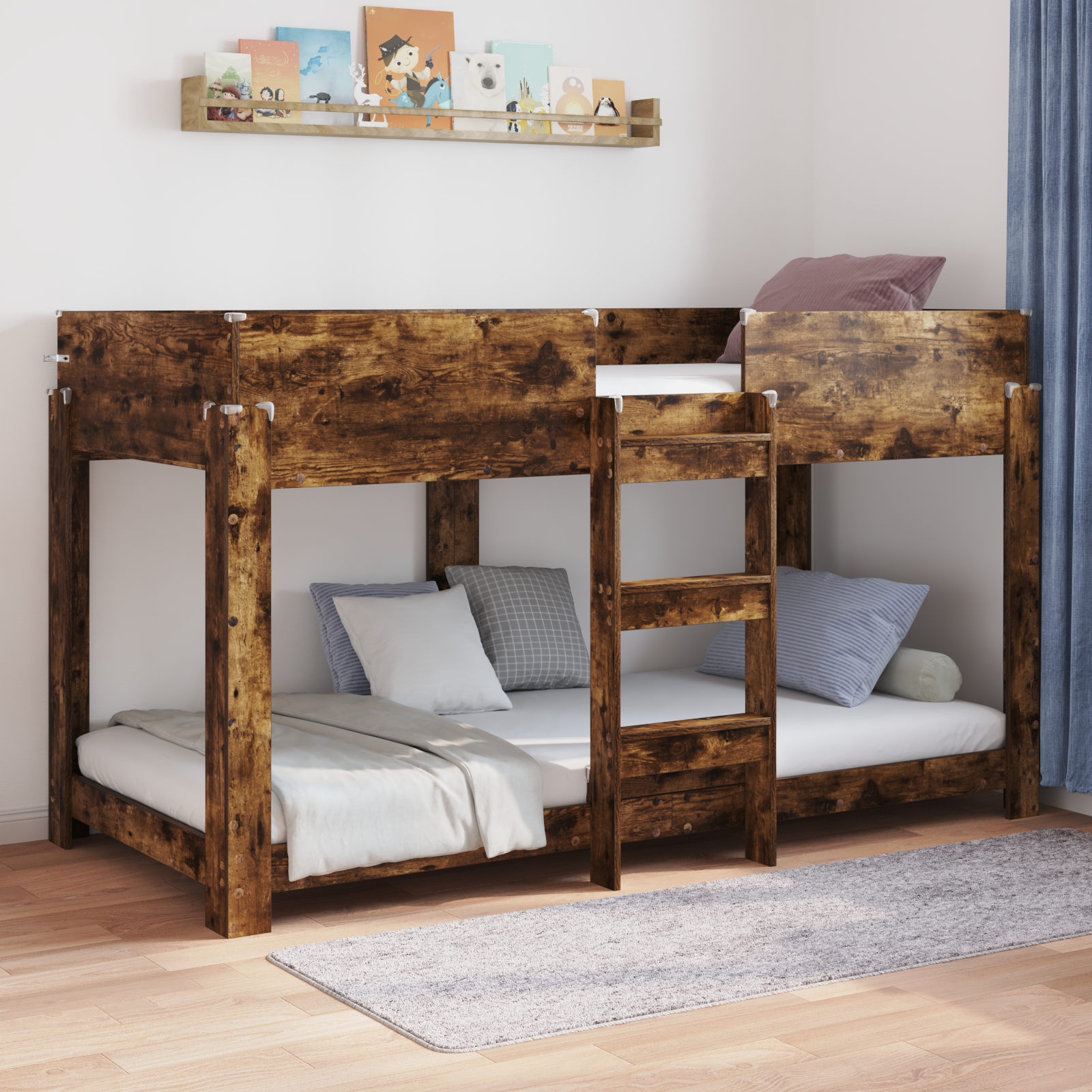 Köksbädd för barn Rökt ek 80 x 200 cm Konstruerat trä