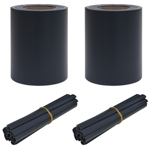 Trädgårdens integritetsskärmar 2 pcs Mörkgrå 35 x 0,19 m PVC