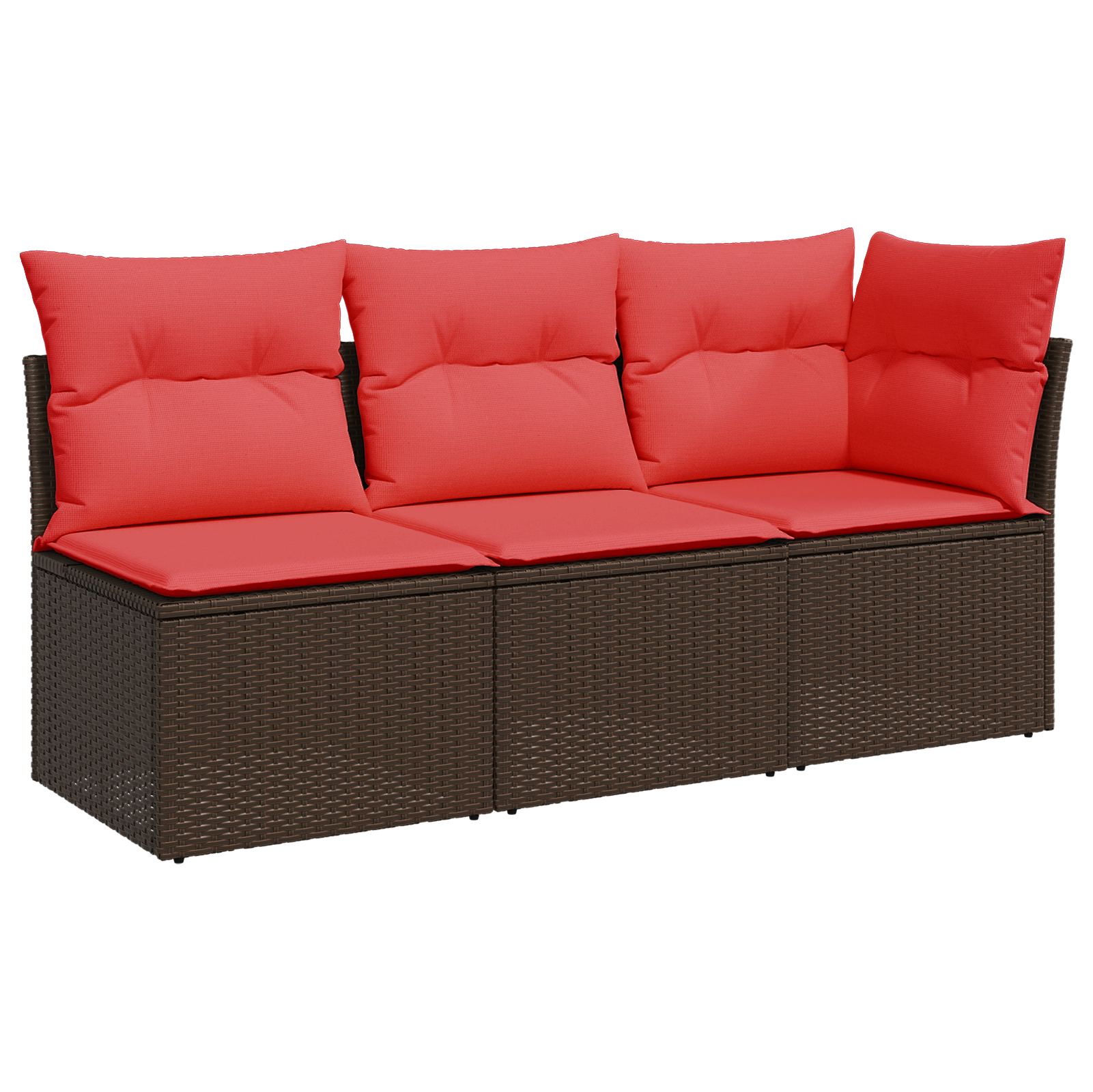 | Trädgårdsoffa | med kudde Brun 172 x 62 x 69 cm Poly rattan