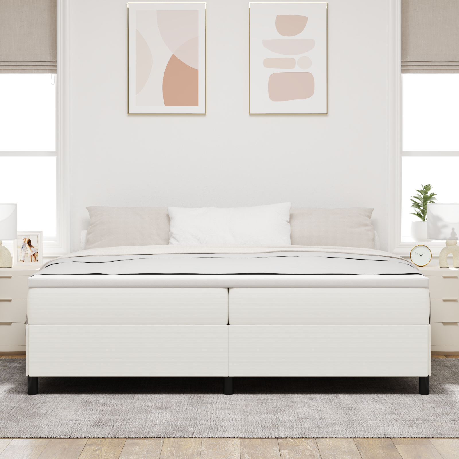 Bäddfjäder Gräddvit 200 x 200 cm Kordread tyg