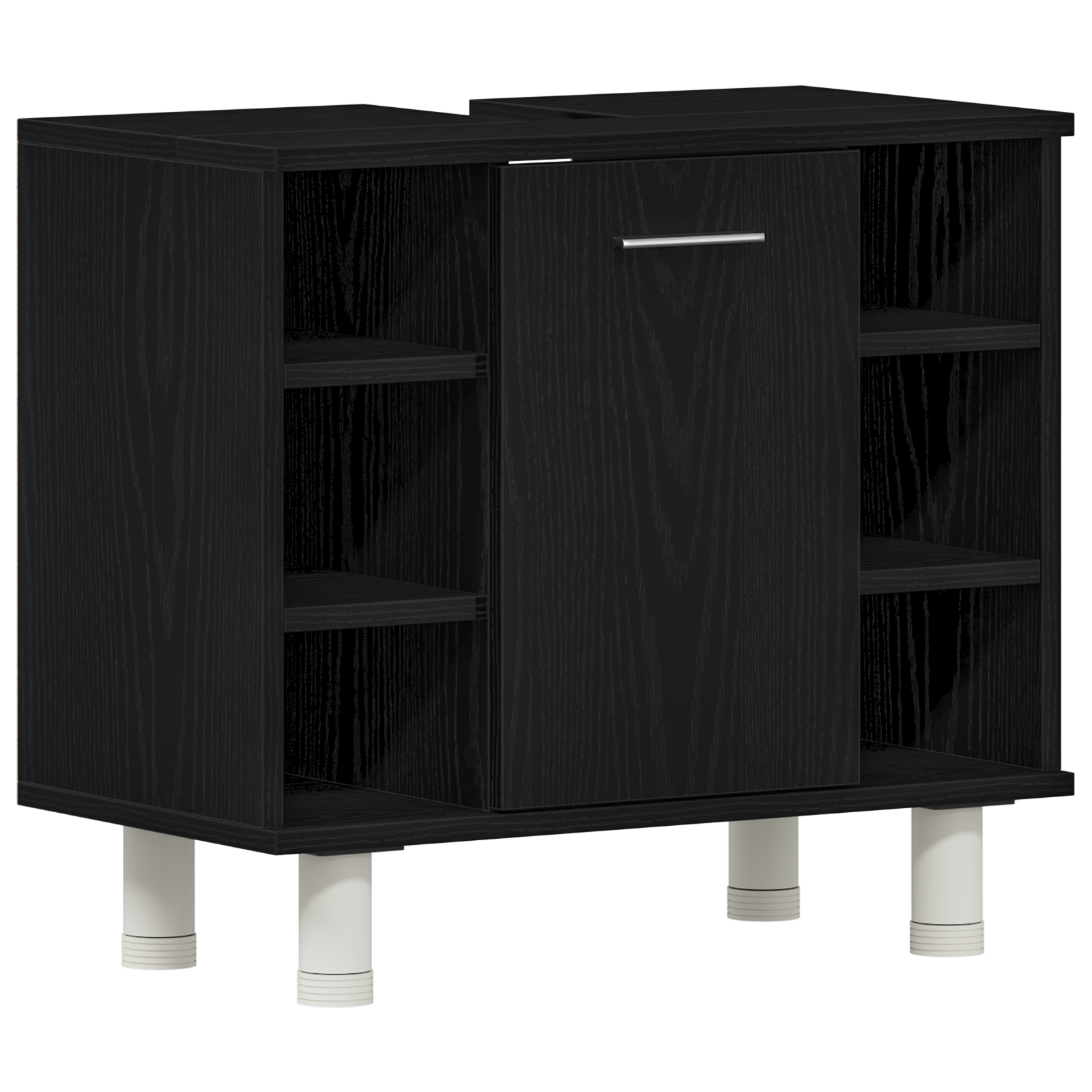 Badrumsskåp Svart Ek 60 x 32 x 54 cm Konstruerat trä