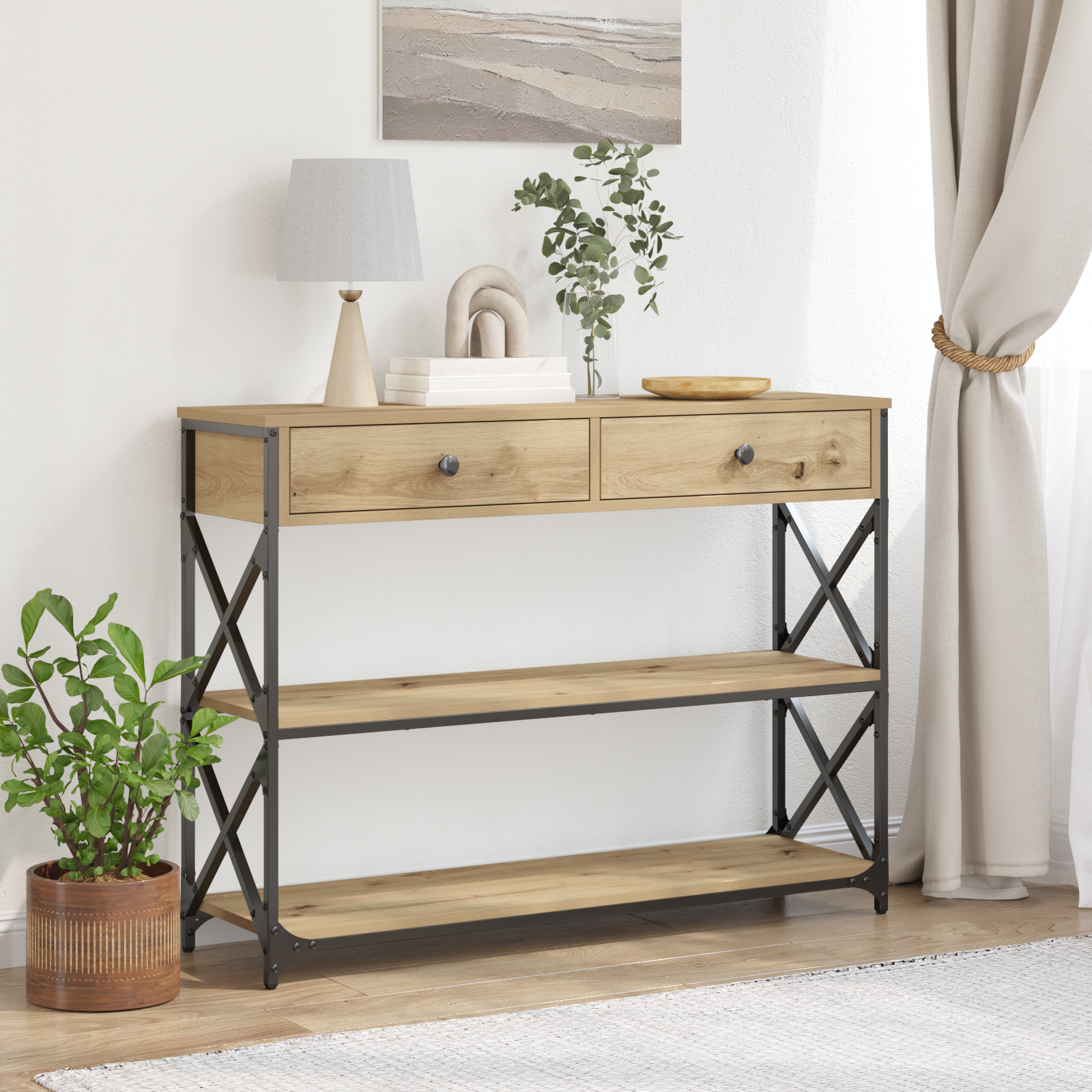 Konsol Bord artisan ek 100 x 28 x 75 cm