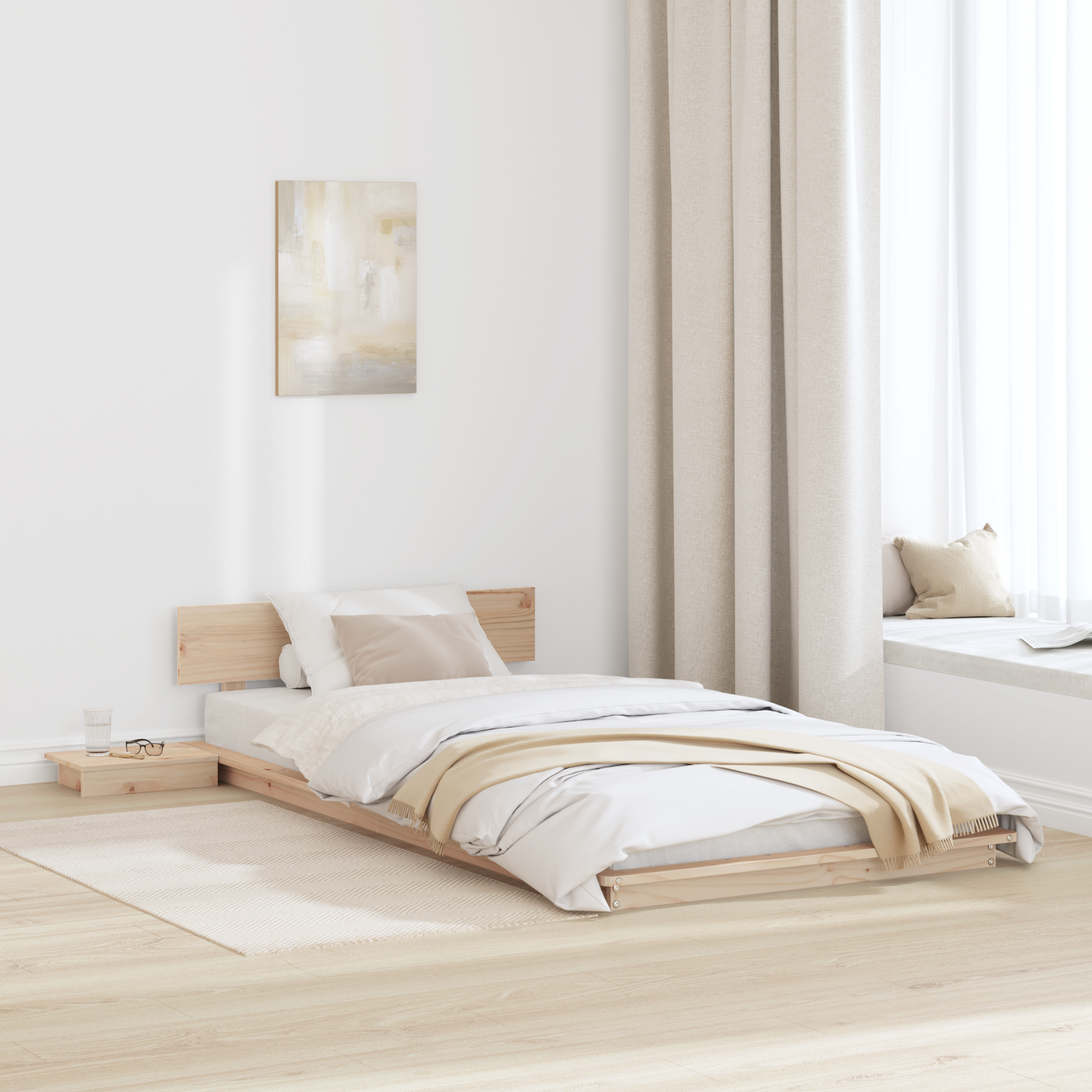 Sängram Brun 80 x 200 cm trä