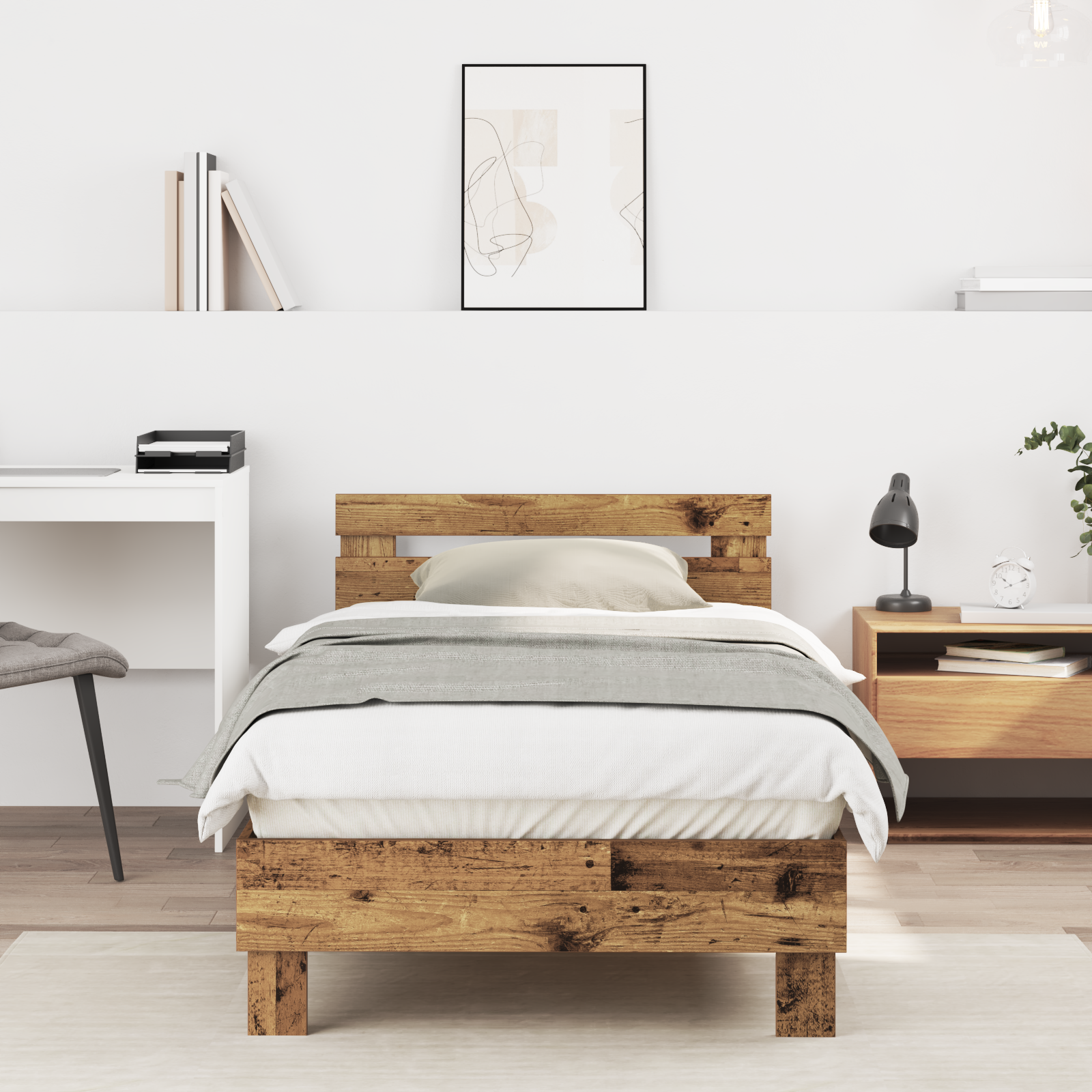 Sängram Gammalt trä 203 x 95 x 70 cm Konstruerat trä