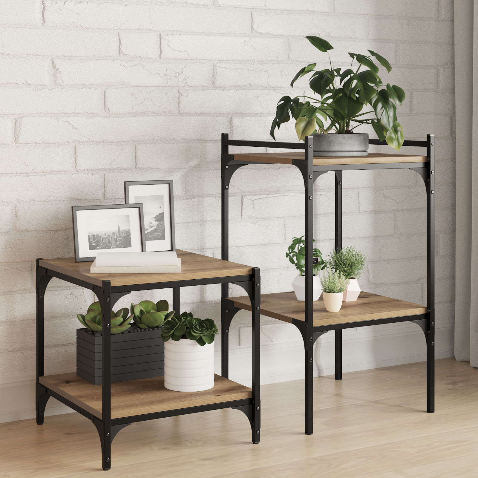 Bokhylla Bräda 3 nivåer 4 pcs 40 x 40 x 1,5 cm Konstruerat trä