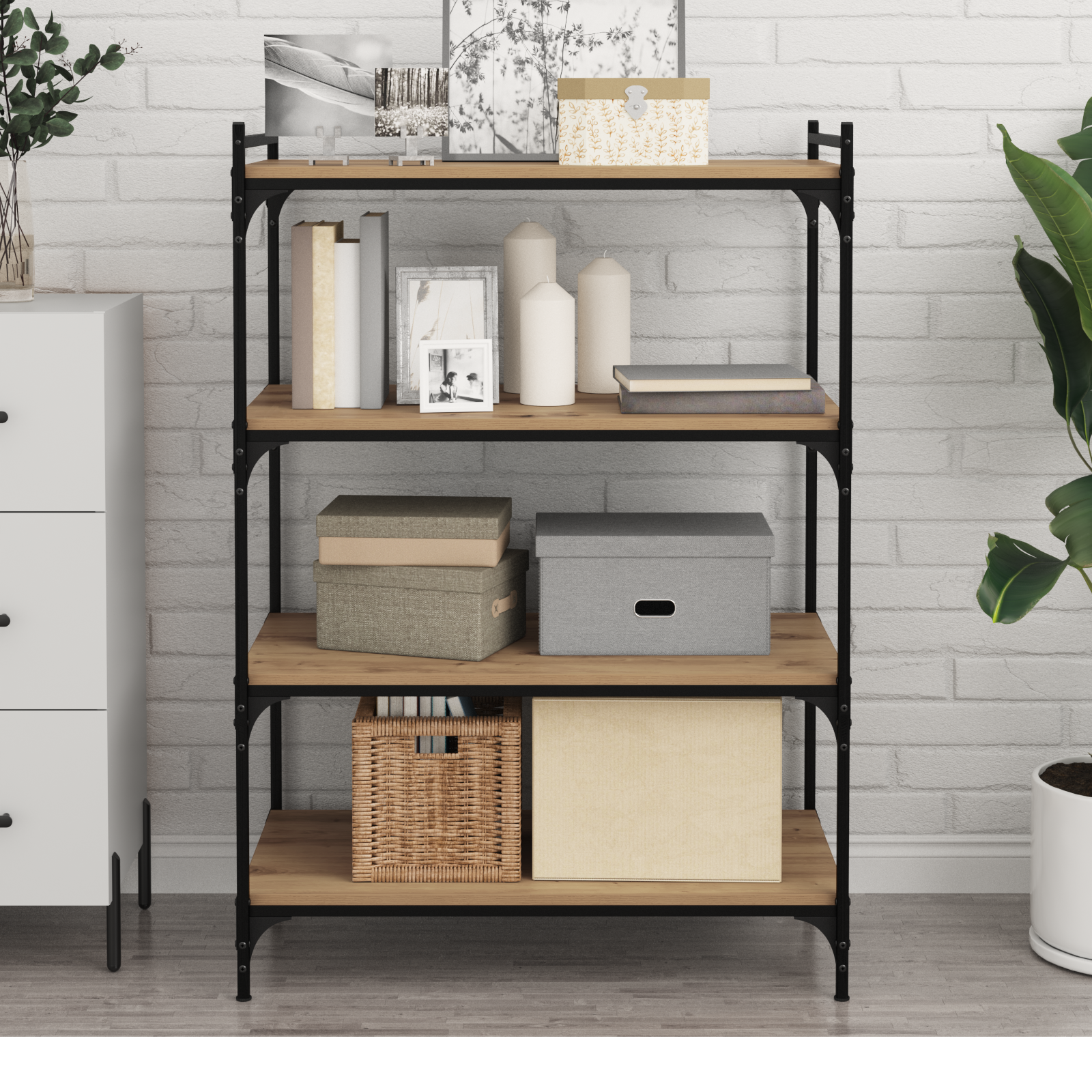 Bokhylla Bräda 3 nivåer 4 pcs 80 x 40 x 1,5 cm Konstruerat trä