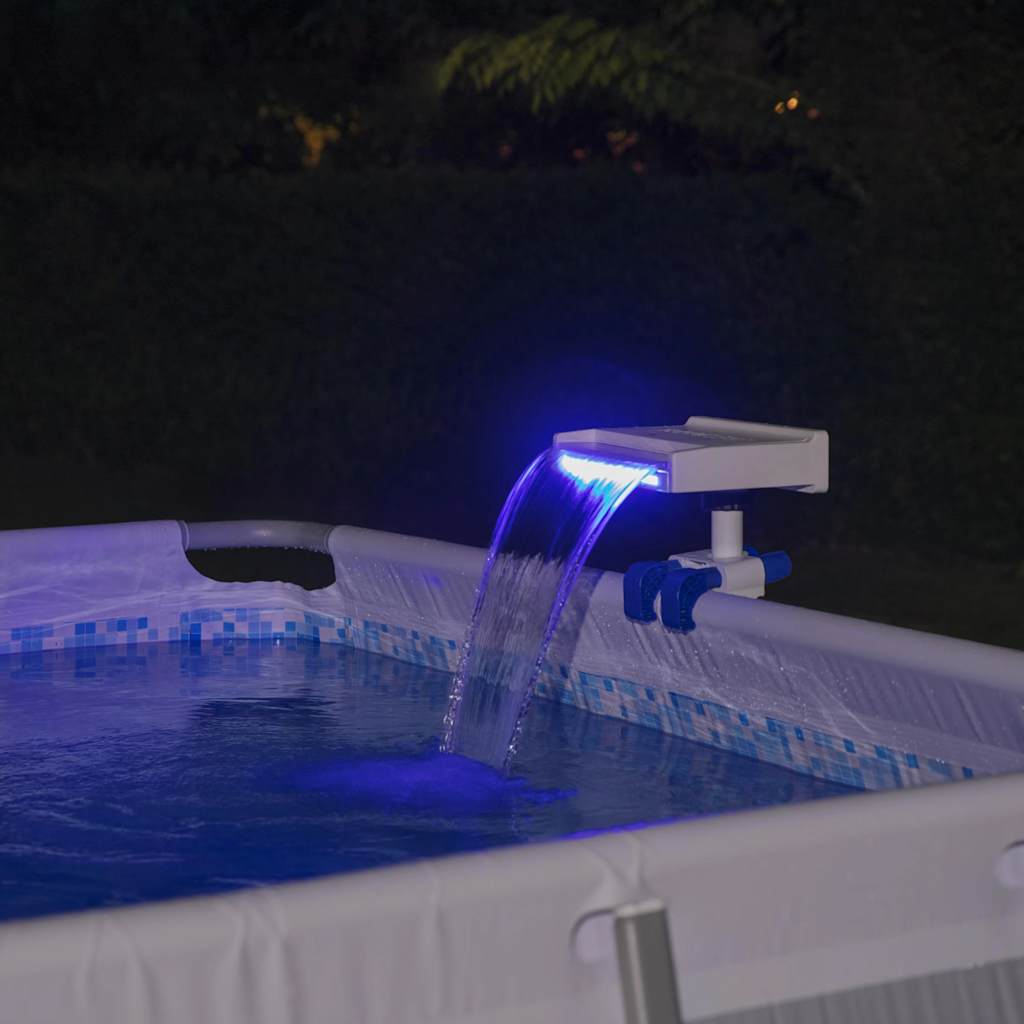 Vattenfall med LED till pool Flowclear