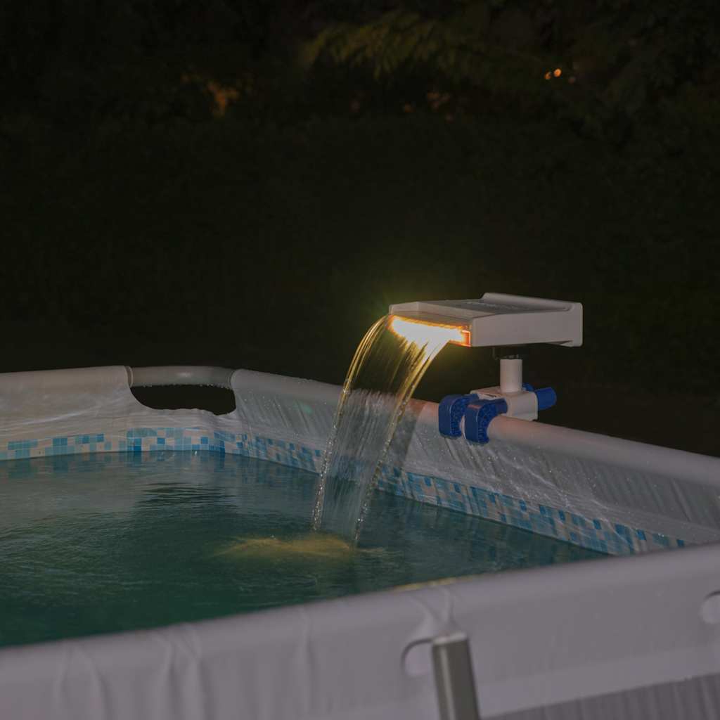 Vattenfall med LED till pool Flowclear