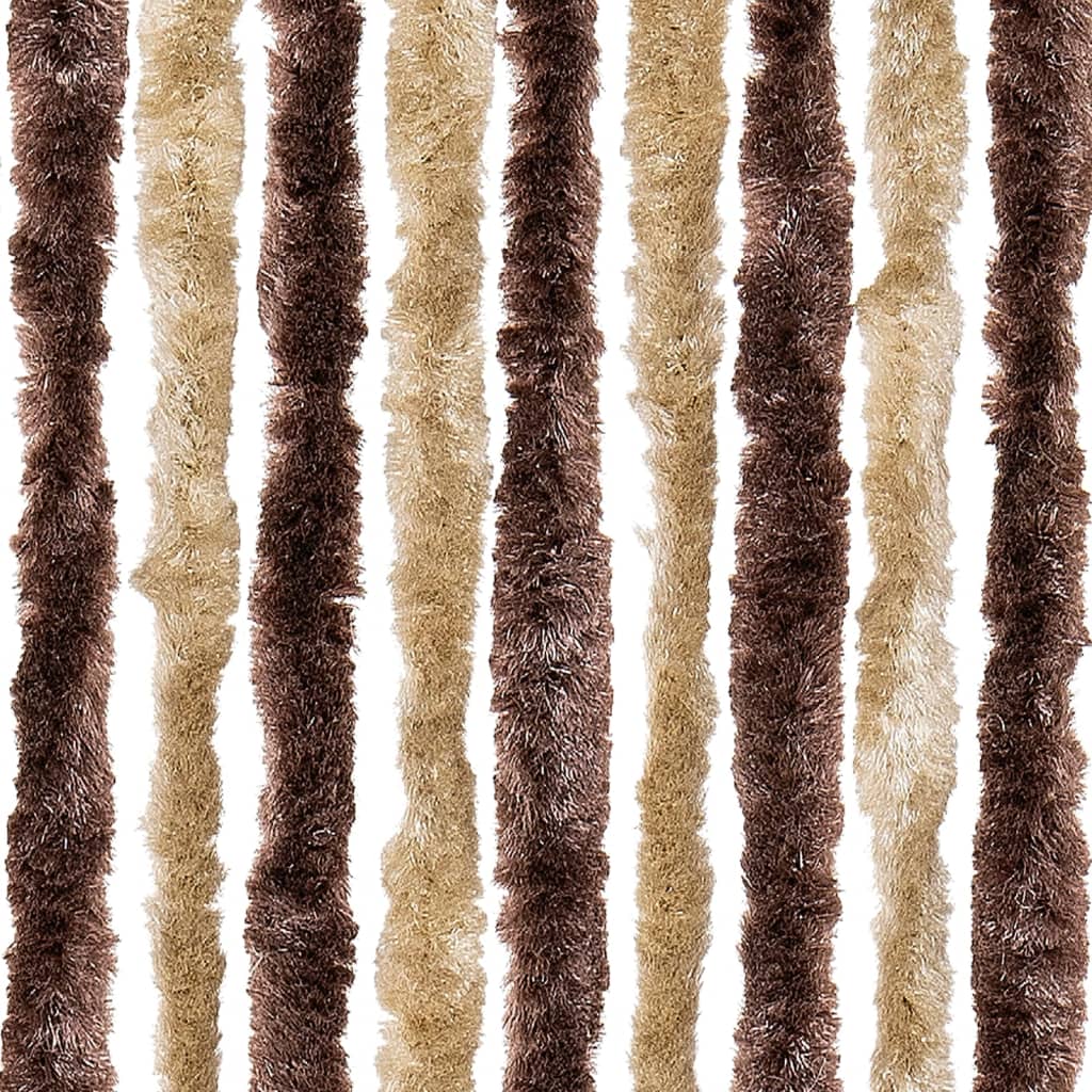 Insektsdraperi beige och ljusbrun 90x220 cm chenille