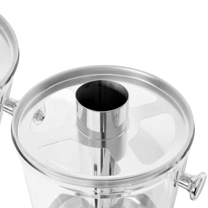 Dubbel juicebehållare rostfritt stål 2 x 8 L