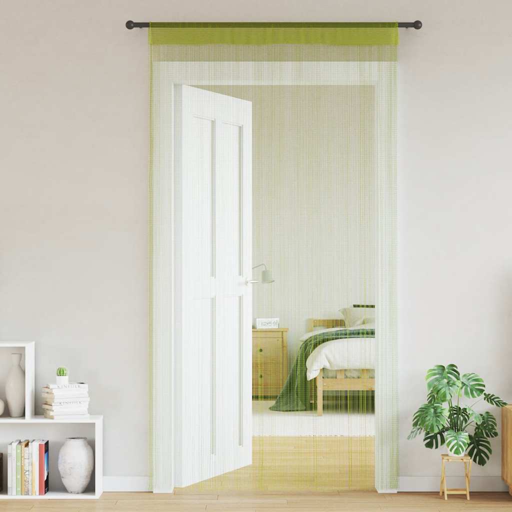 Trådgardiner 2 st 140x250 cm grön