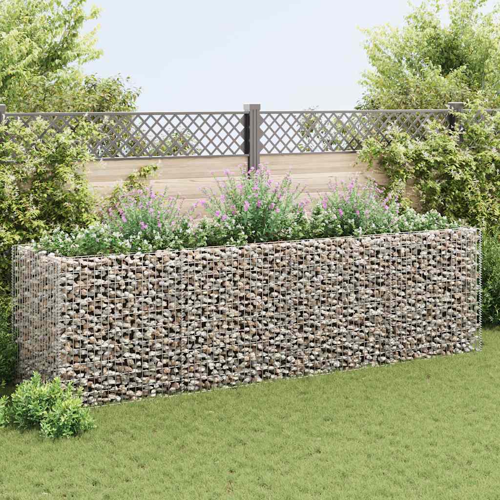 Planteringsgabion upphöjd stål 360x90x100 cm