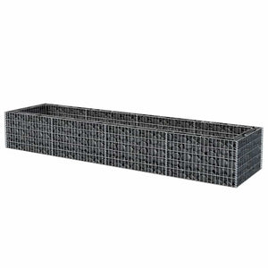 Planteringsgabion upphöjd stål 360x90x50 cm