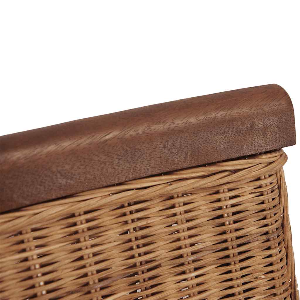 Matstolar 2 st brun äkta rotting