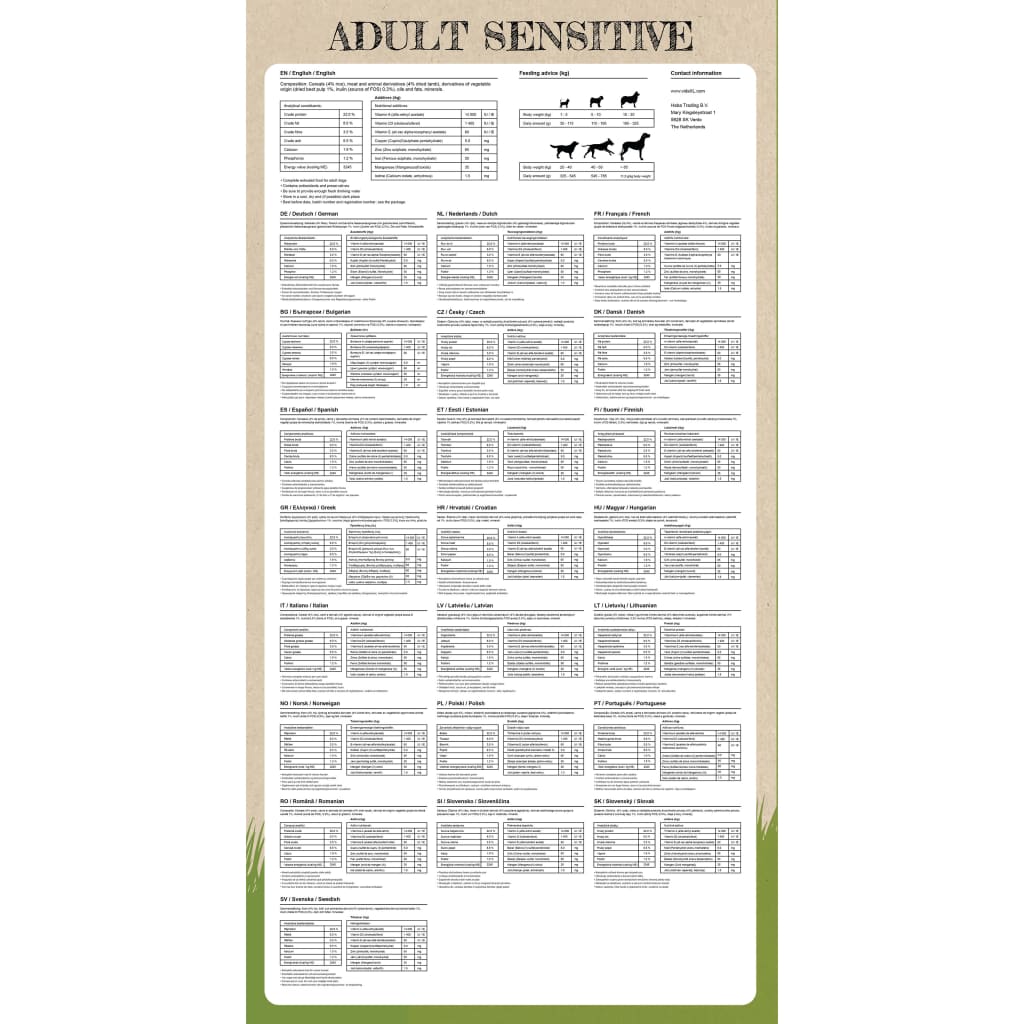 Premium Hundmat torr Adult Sensitive Lamb & Rice 15 kg