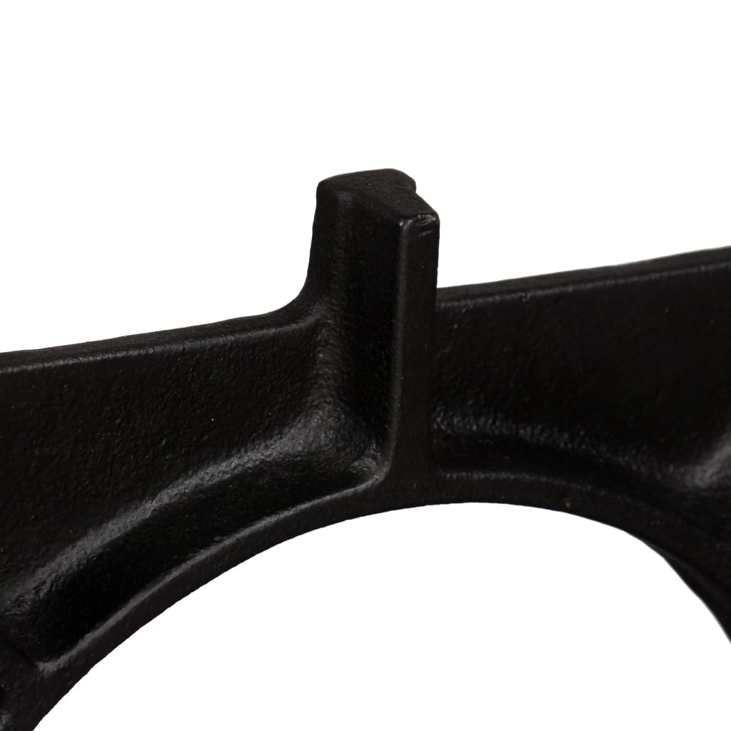 Bordsben för soffbord 2 st O-ram gjutjärn