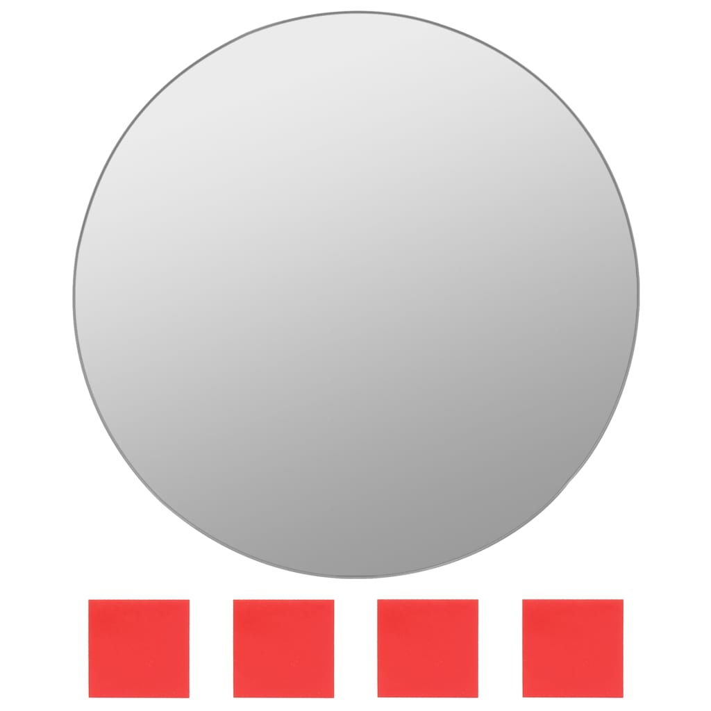 Väggspeglar 7 st rund glas