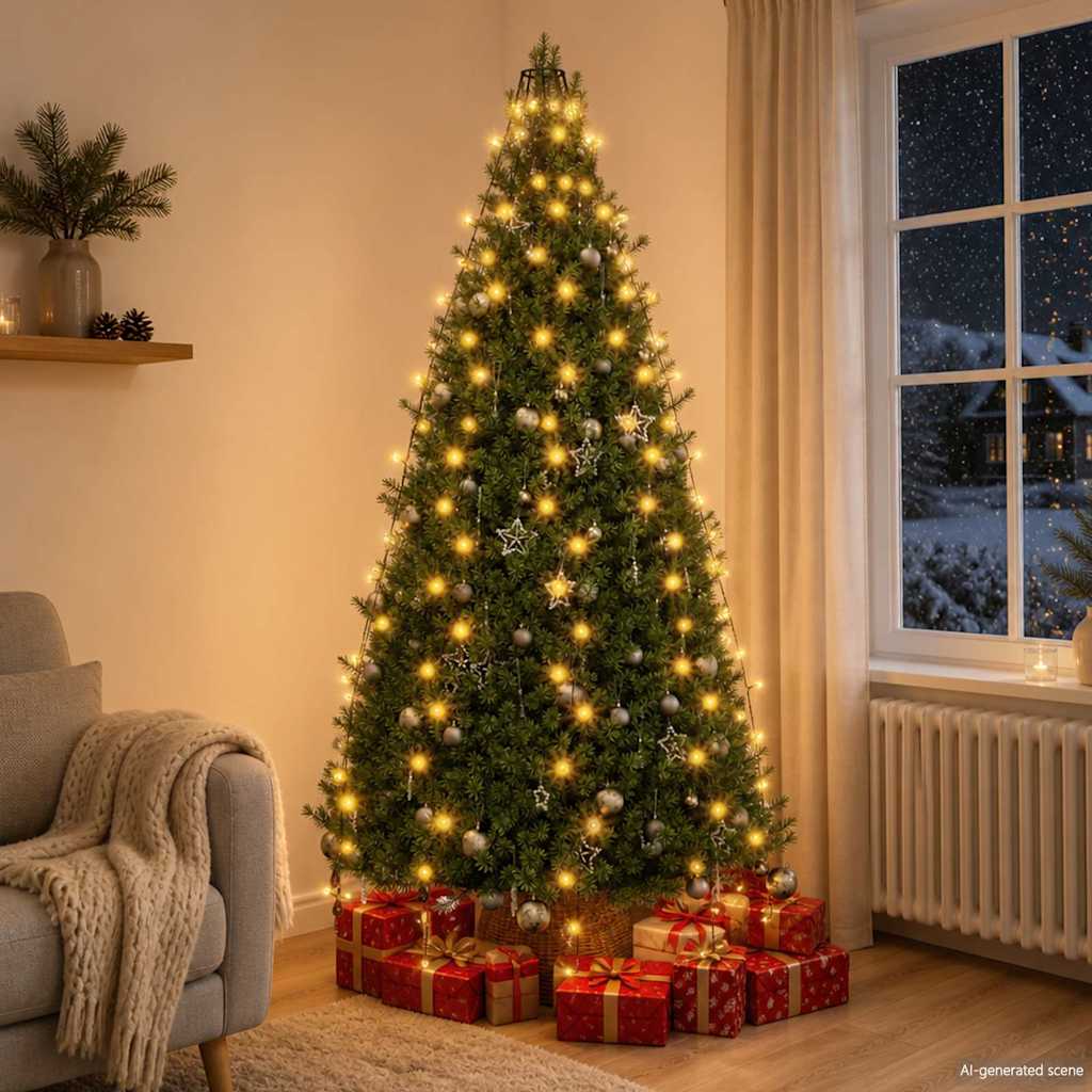Ljusnät för julgran 210 LED 210 cm