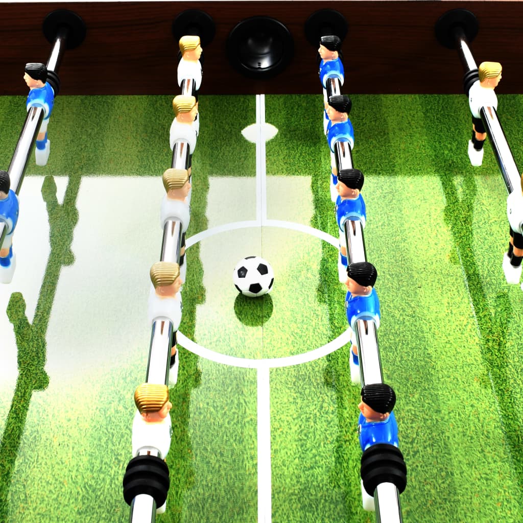 Fotbollsbord stål 60 kg 140x74,5x87,5 cm brun