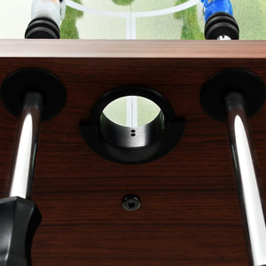 Fotbollsbord stål 60 kg 140x74,5x87,5 cm brun