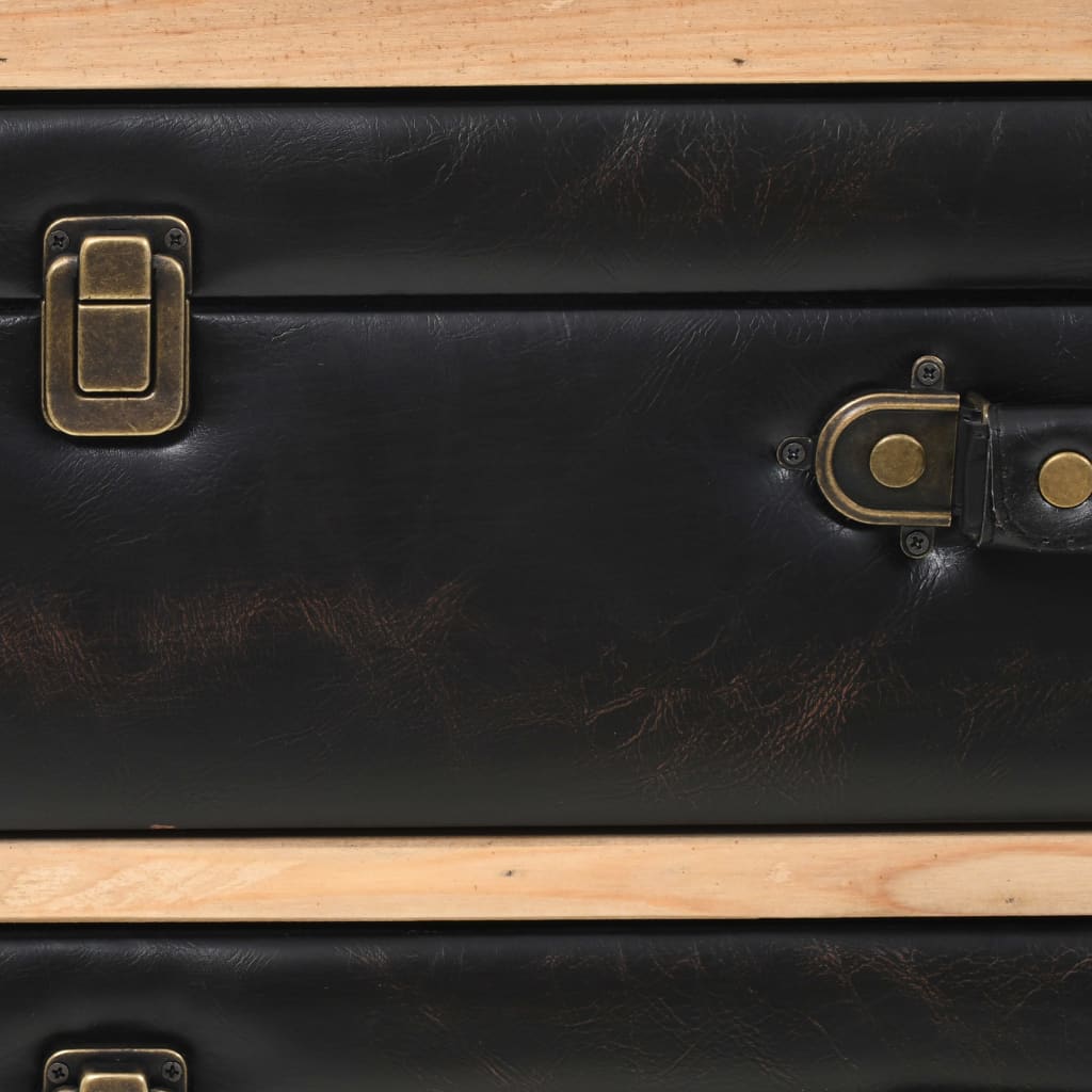 Byrå massivt granträ 80x36x75 cm